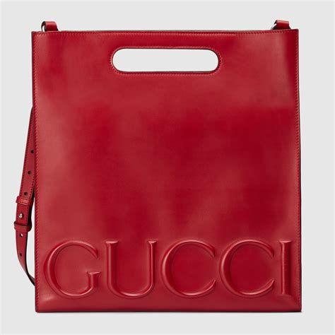 gucci embossed xl tote|gucci embossed leather tote bag.